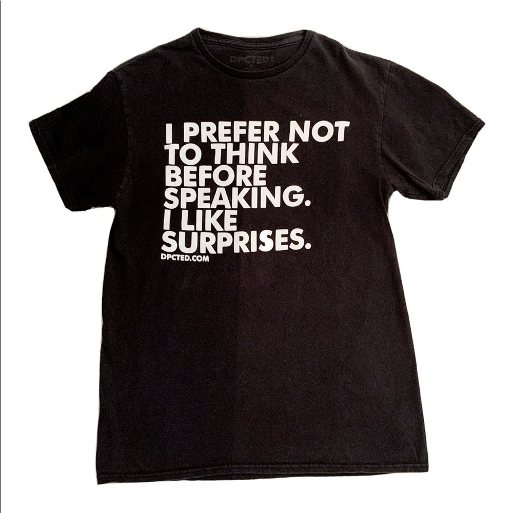 🛍 DPCTED Black Short Sleeve Quote Graphic Tee